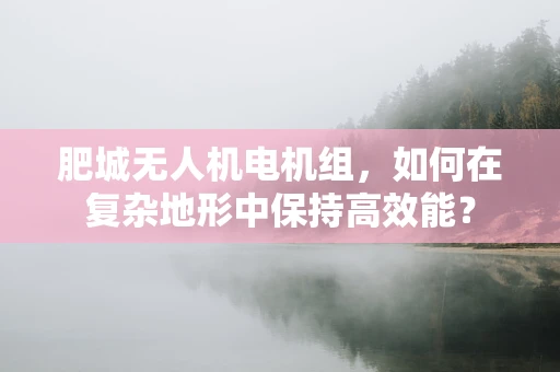 肥城无人机电机组，如何在复杂地形中保持高效能？