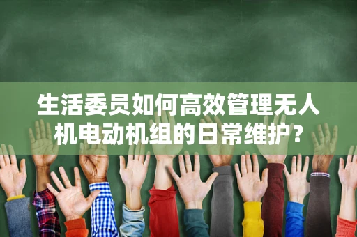 生活委员如何高效管理无人机电动机组的日常维护？