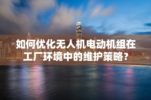 如何优化无人机电动机组在工厂环境中的维护策略？