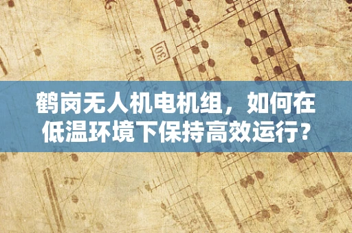 鹤岗无人机电机组，如何在低温环境下保持高效运行？