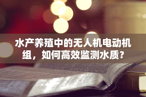 水产养殖中的无人机电动机组，如何高效监测水质？
