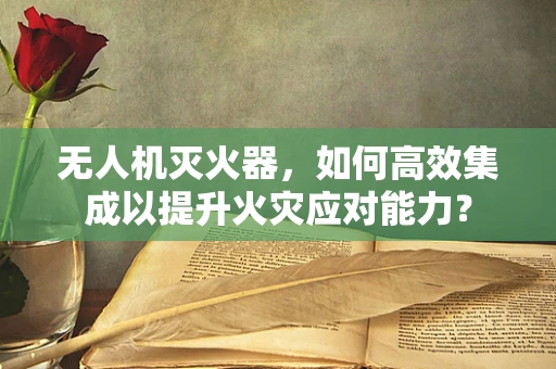 无人机灭火器，如何高效集成以提升火灾应对能力？