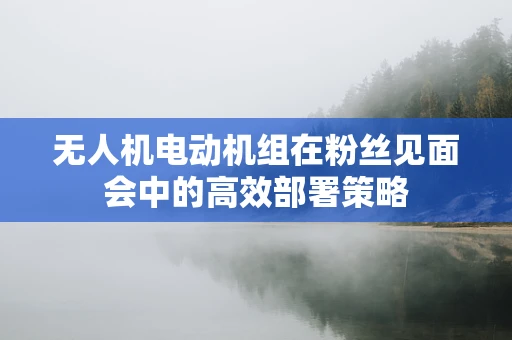 无人机电动机组在粉丝见面会中的高效部署策略