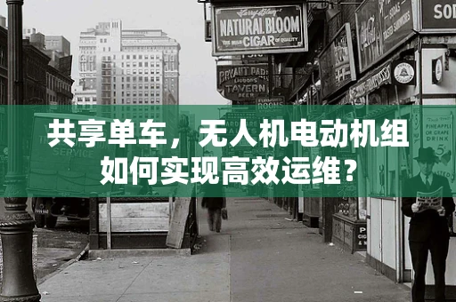 共享单车，无人机电动机组如何实现高效运维？