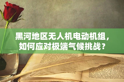 黑河地区无人机电动机组，如何应对极端气候挑战？