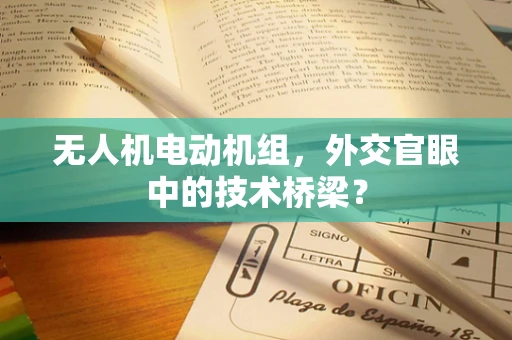无人机电动机组，外交官眼中的技术桥梁？