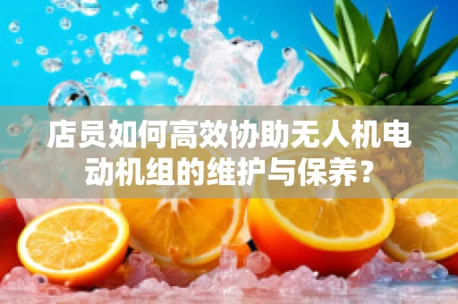店员如何高效协助无人机电动机组的维护与保养？