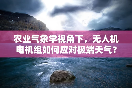 农业气象学视角下，无人机电机组如何应对极端天气？