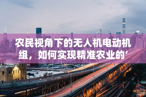 农民视角下的无人机电动机组，如何实现精准农业的‘心脏’？