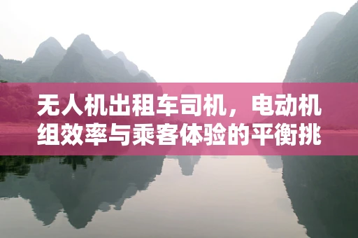 无人机出租车司机，电动机组效率与乘客体验的平衡挑战