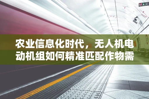 农业信息化时代，无人机电动机组如何精准匹配作物需求？