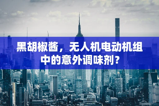 黑胡椒酱，无人机电动机组中的意外调味剂？