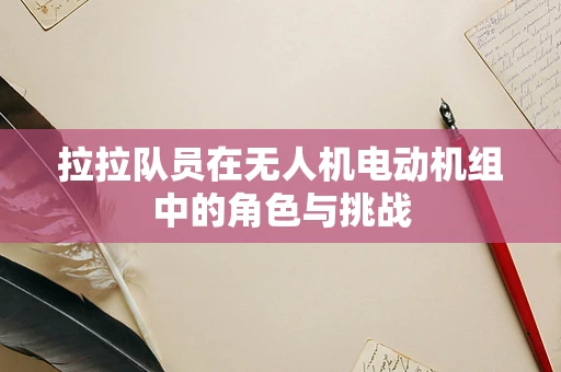 拉拉队员在无人机电动机组中的角色与挑战