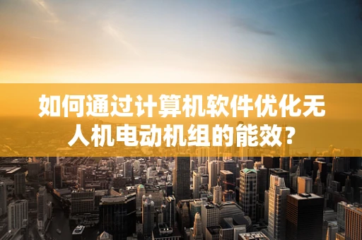 如何通过计算机软件优化无人机电动机组的能效？