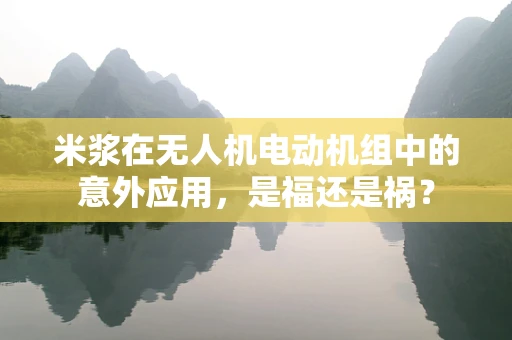 米浆在无人机电动机组中的意外应用，是福还是祸？
