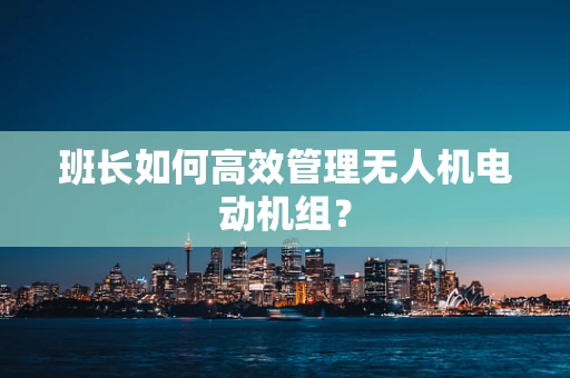 班长如何高效管理无人机电动机组？