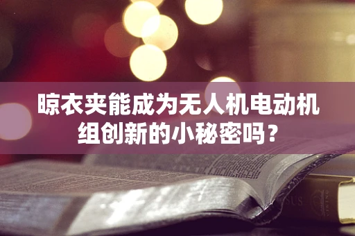 晾衣夹能成为无人机电动机组创新的小秘密吗？