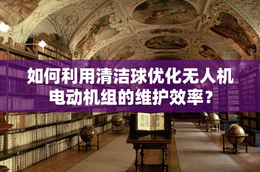如何利用清洁球优化无人机电动机组的维护效率？