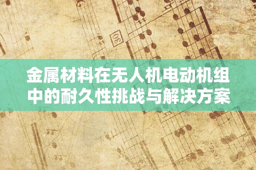 金属材料在无人机电动机组中的耐久性挑战与解决方案