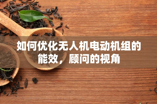 如何优化无人机电动机组的能效，顾问的视角