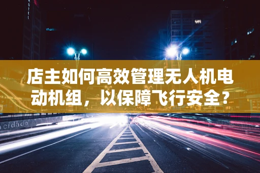 店主如何高效管理无人机电动机组，以保障飞行安全？
