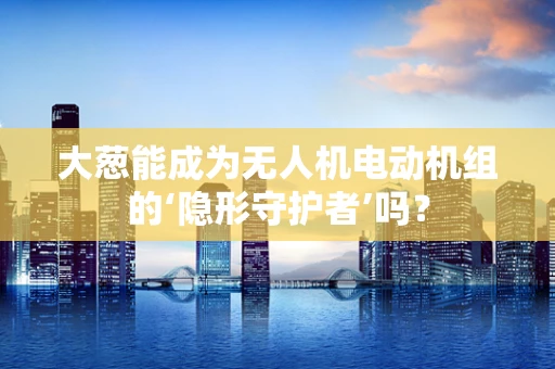 大葱能成为无人机电动机组的‘隐形守护者’吗？