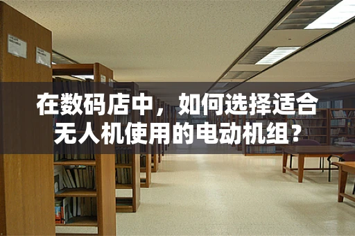 在数码店中，如何选择适合无人机使用的电动机组？