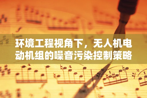 环境工程视角下，无人机电动机组的噪音污染控制策略
