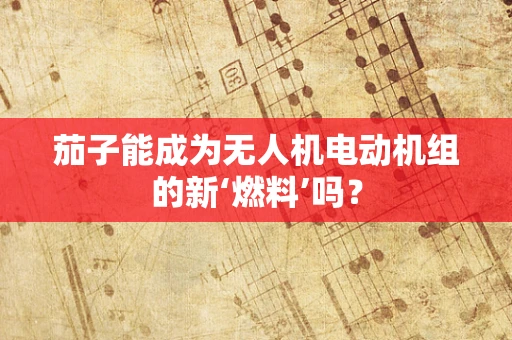 茄子能成为无人机电动机组的新‘燃料’吗？