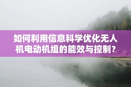 如何利用信息科学优化无人机电动机组的能效与控制？