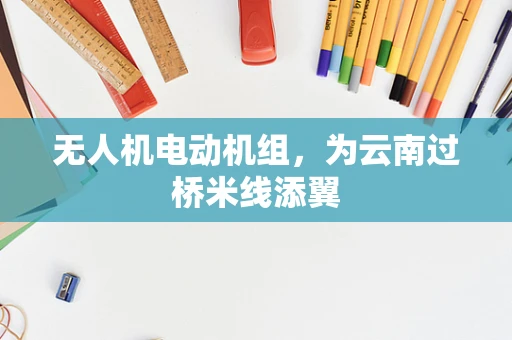 无人机电动机组，为云南过桥米线添翼