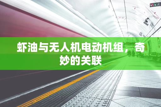 虾油与无人机电动机组，奇妙的关联