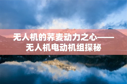 无人机的荞麦动力之心——无人机电动机组探秘