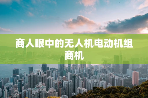 商人眼中的无人机电动机组商机