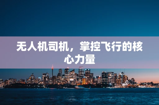 无人机司机，掌控飞行的核心力量