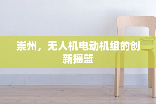 崇州，无人机电动机组的创新摇篮
