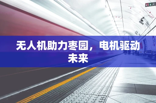 无人机助力枣园，电机驱动未来