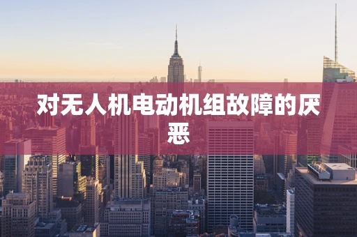 对无人机电动机组故障的厌恶