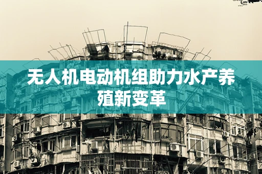 无人机电动机组助力水产养殖新变革