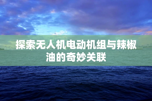 探索无人机电动机组与辣椒油的奇妙关联