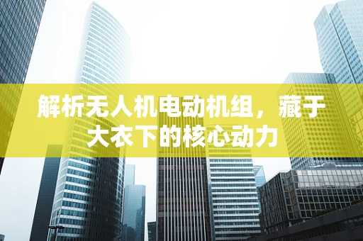 解析无人机电动机组，藏于大衣下的核心动力
