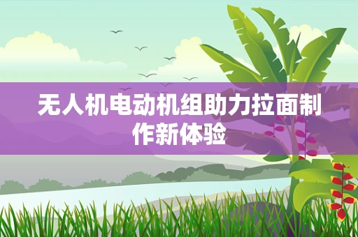 无人机电动机组助力拉面制作新体验