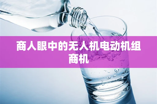 商人眼中的无人机电动机组商机