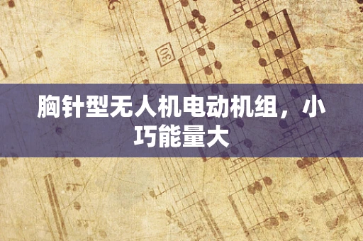 胸针型无人机电动机组，小巧能量大