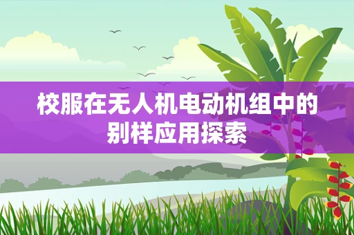校服在无人机电动机组中的别样应用探索