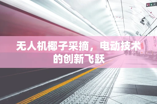 无人机椰子采摘，电动技术的创新飞跃