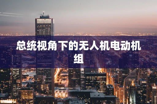 总统视角下的无人机电动机组