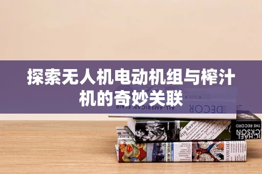 探索无人机电动机组与榨汁机的奇妙关联