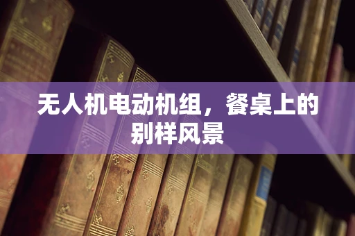 无人机电动机组，餐桌上的别样风景