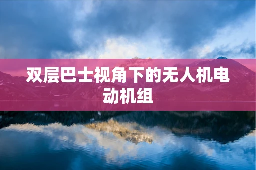 双层巴士视角下的无人机电动机组